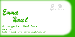 emma maul business card